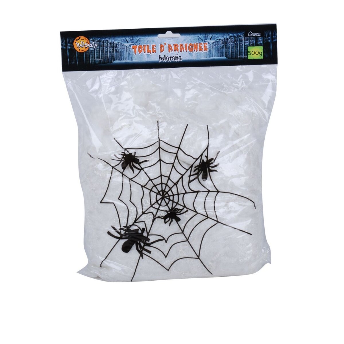 DIVERS Décoration d'Halloween - Toile d'araignée + 30 Araignées - Noir