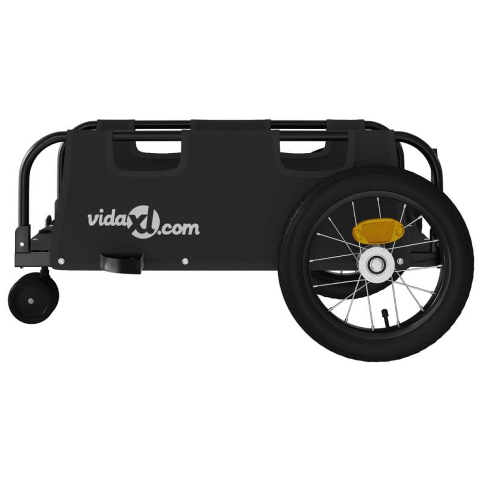 Voir la diapositive 6 : VIDAXL Remorque de vélo noir tissu oxford et fer