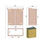 Voir la diapositive 3 : Habitat et Jardin ABRI JARDIN BOIS ADOSSABLE LIPKI - 1.79 X 0.90 X 1.78/1.87 m