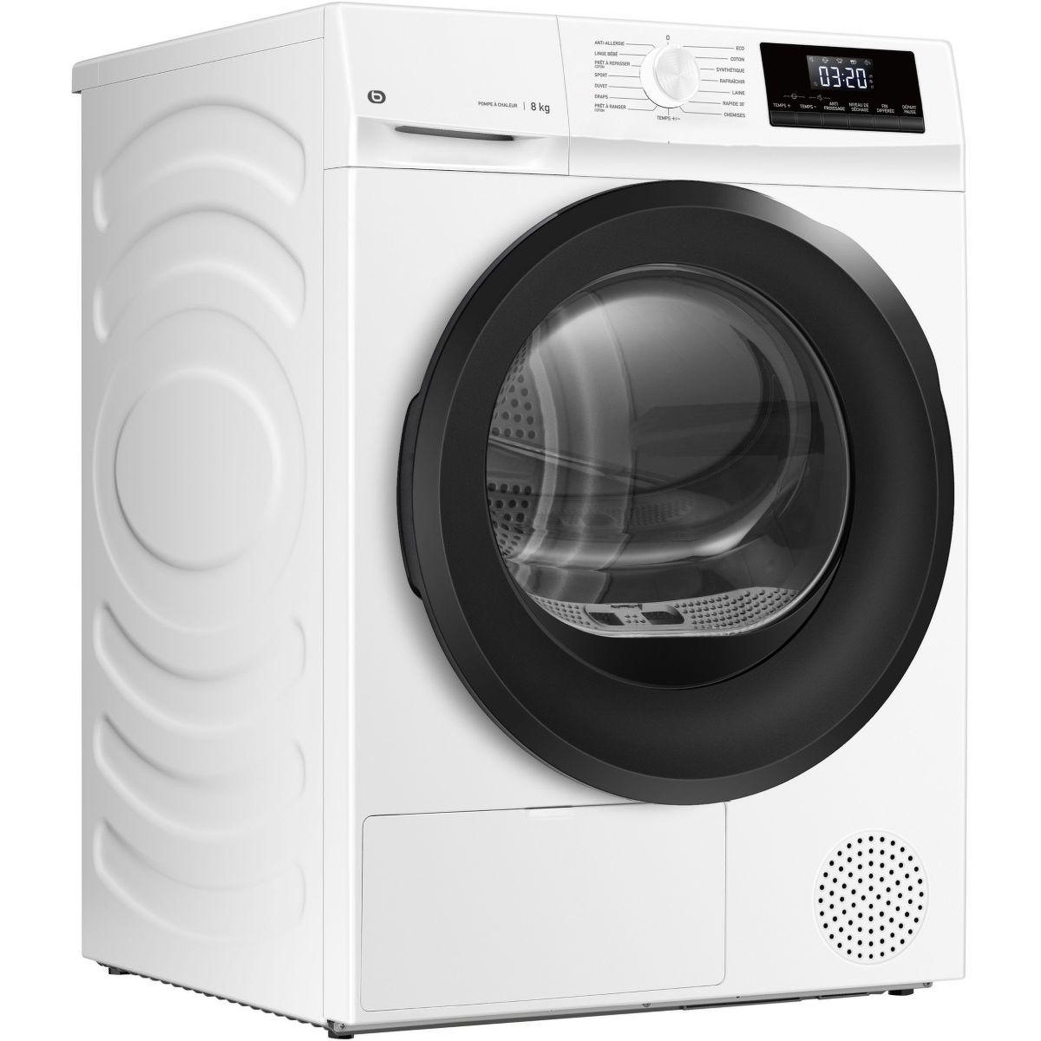 Voir la diapositive 4 : ESSENTIEL B Sèche linge pompe à chaleur eslhp8-4b