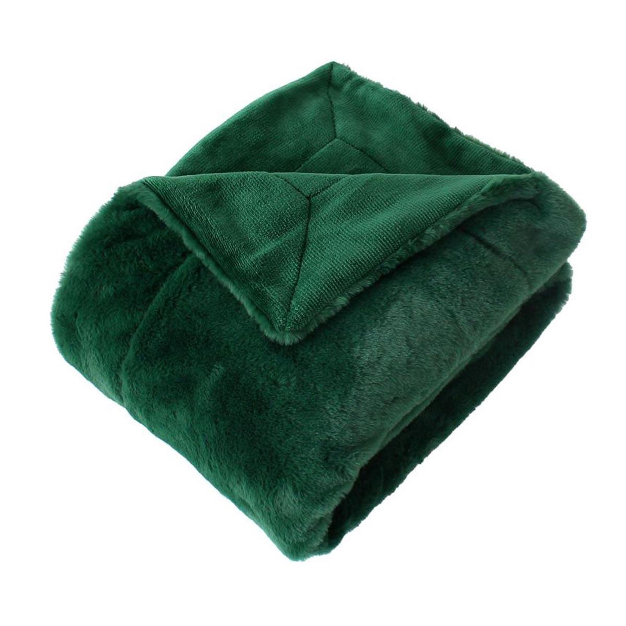 ENJOY HOME Plaid imitation fourrure  rabbit pop  125x150cm vert