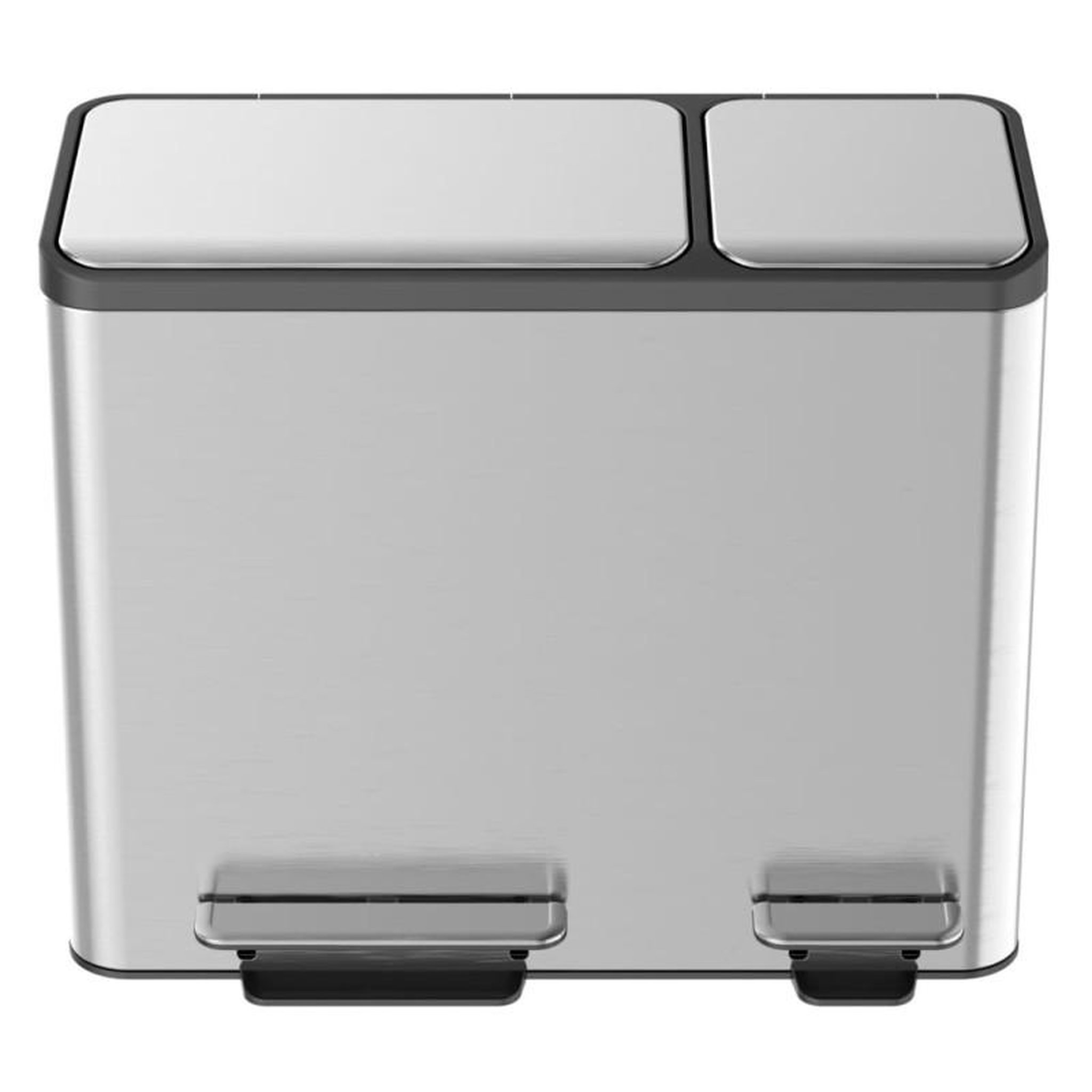 Voir la diapositive 5 : EKO EKO Poubelle à pédale EcoCasa 3x15 L Argenté mat