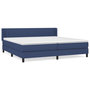 Voir la diapositive 1 : VIDAXL Sommier a lattes de lit avec matelas Bleu 200x200 cm Tissu