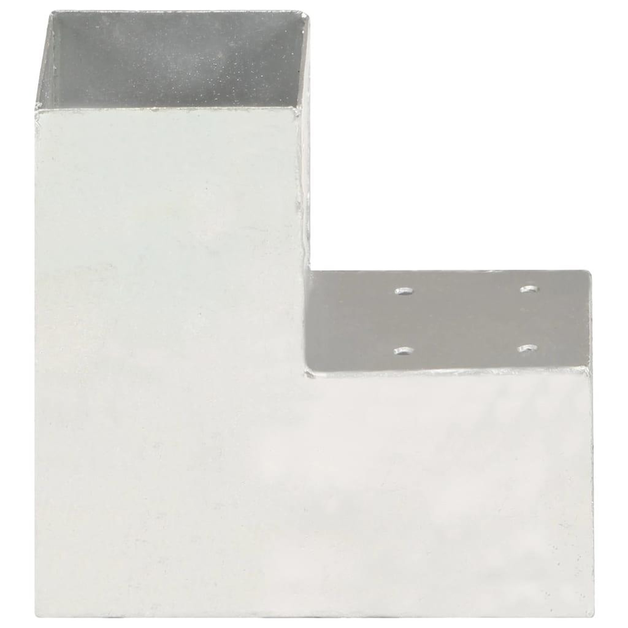Voir la diapositive 3 : VIDAXL Connecteurs de poteau 4 pcs Forme en L Metal galvanise 91x91 mm