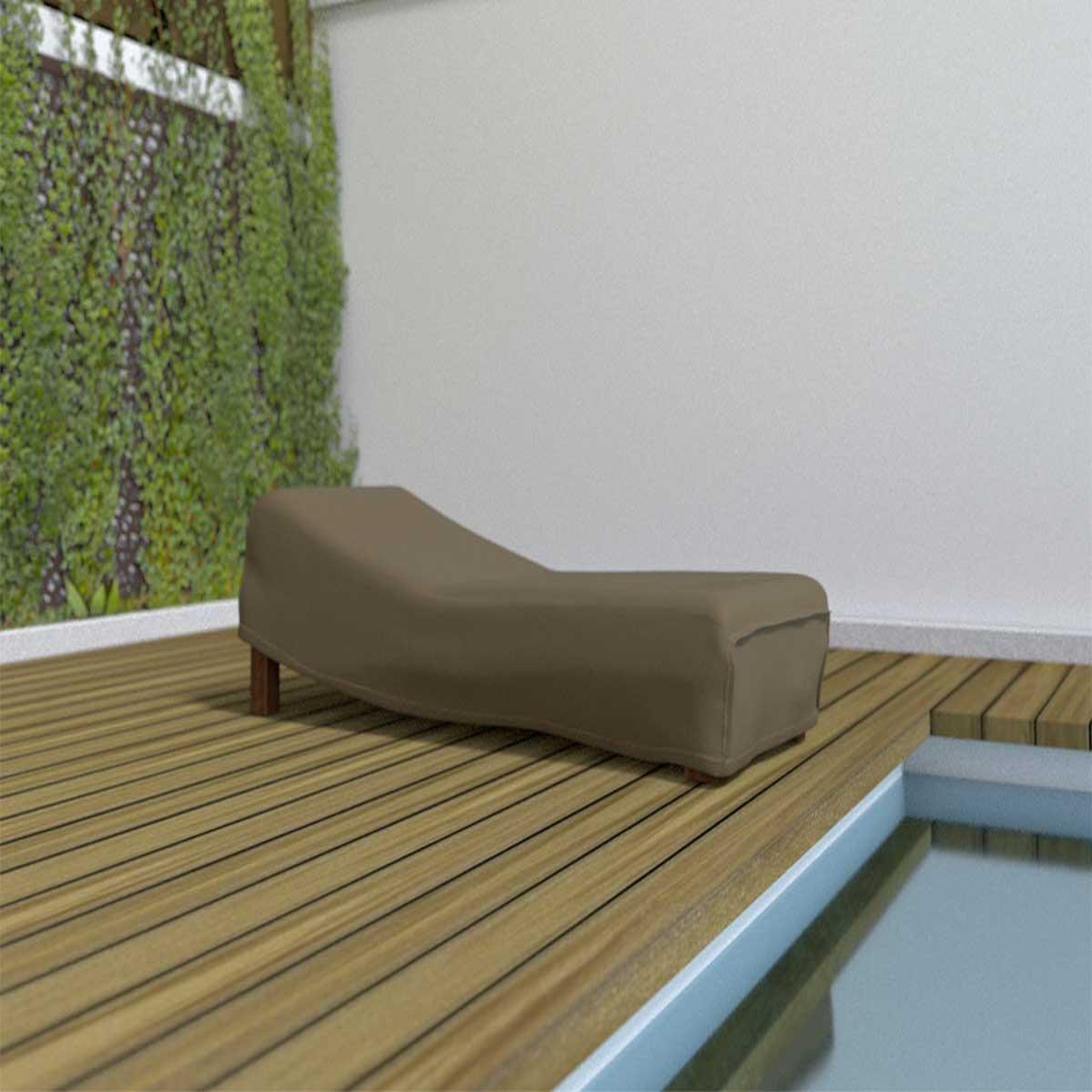 Voir la diapositive 2 : Nortene Housse de protection pour chaise longue covertop - taupe - 200 x 80 x 40 cm
