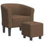 Voir la diapositive 2 : VIDAXL Chaise cabriolet avec repose pied marron tissu