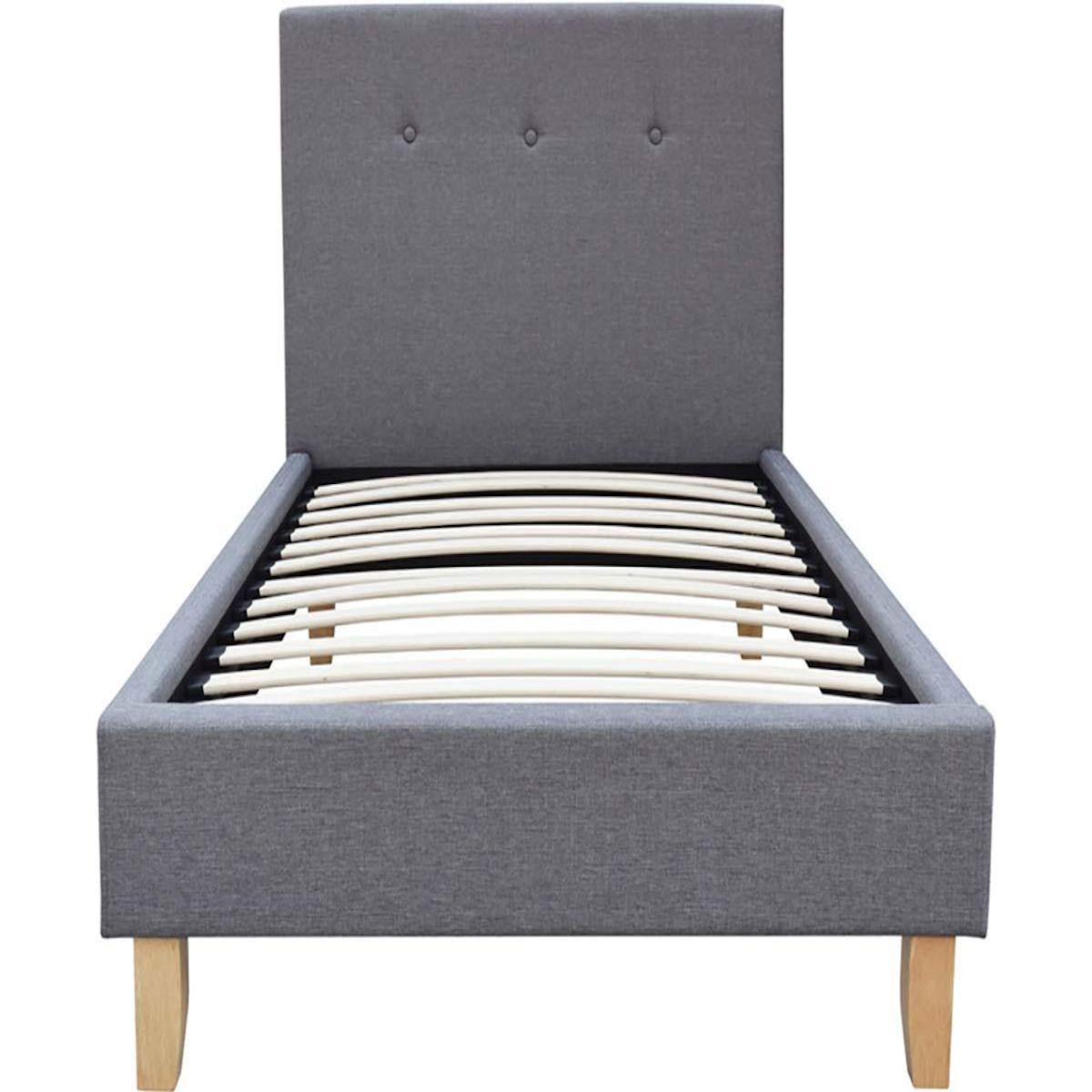 Habitat et Jardin Lit  Elise  - 90 x 190 cm - Gris