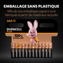 Voir la diapositive 5 : DURACELL Lot de 12 piles duracell alcalines plus 100% AAA