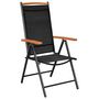 Voir la diapositive 2 : VIDAXL Chaises de jardin pliables lot de 6 Textilene Noir