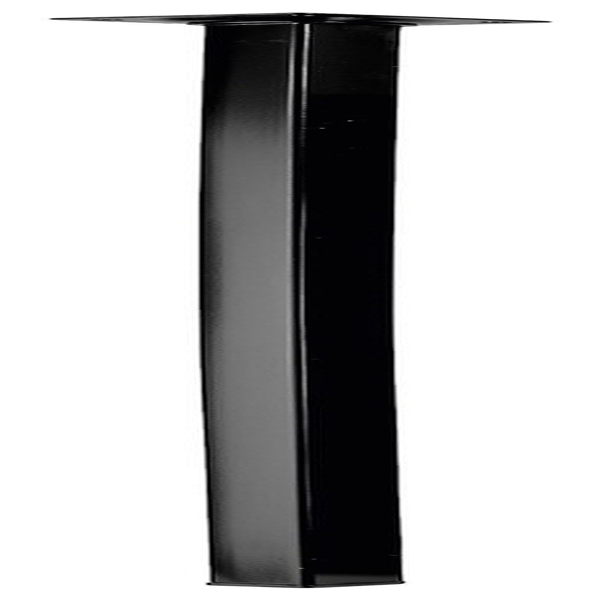 CENTRALE BRICO Pied de table carré fixe acier époxy noir, 80 cm