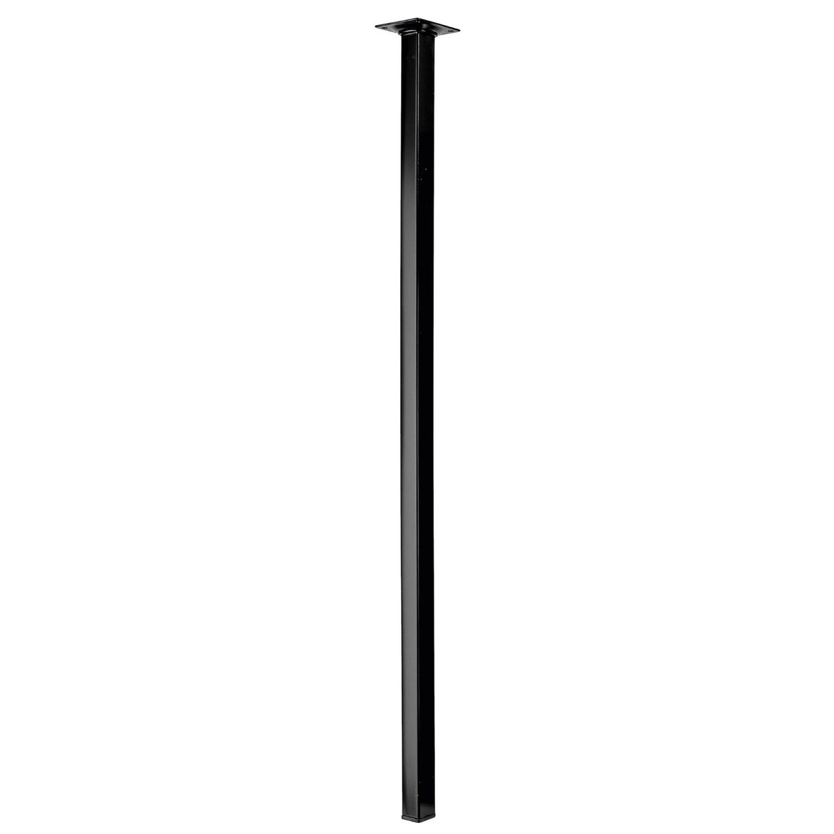 CENTRALE BRICO Pied de table carré fixe acier époxy noir, 80 cm