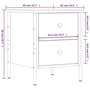 Voir la diapositive 6 : VIDAXL Table de chevet chene sonoma 40x42x50 cm bois d'ingenierie