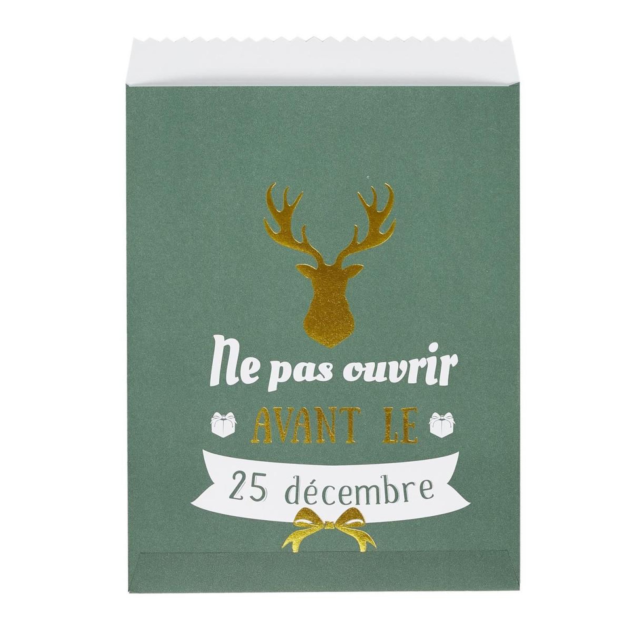 Voir la diapositive 4 : PARTY TIME Lot de 4 pochettes cadeaux  noël  30cm multicolore