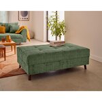 LISA DESIGN Rune - pouf en velours texturé. Coloris disponibles : Gris, Violet, Vert, Bleu, Beige, Orange