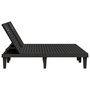 Voir la diapositive 5 : VIDAXL Chaise longue double noir 155x138x83 cm polypropylene