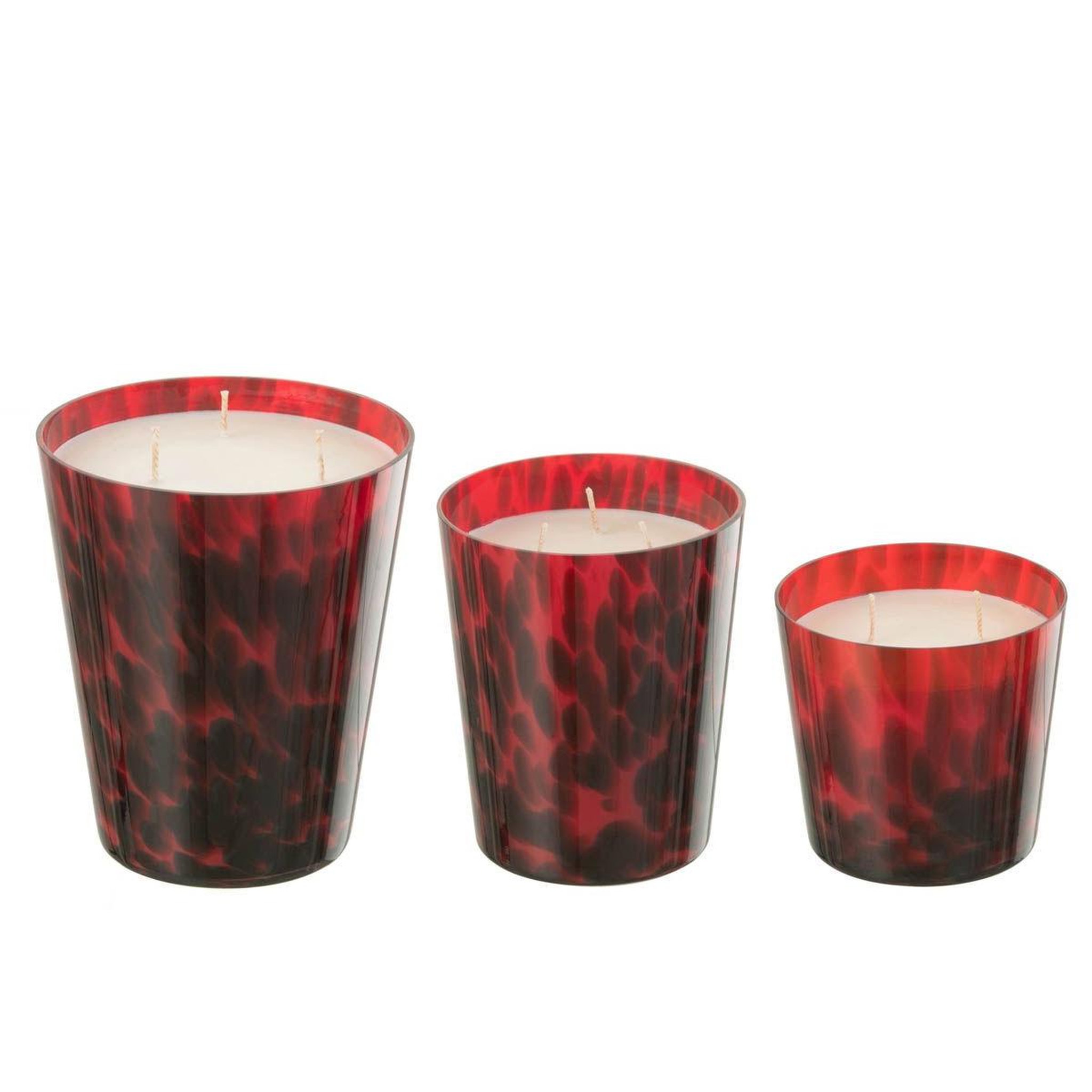 Voir la diapositive 5 : J-LINE Bougie parfumée  noa  20cm bois de santal rouge