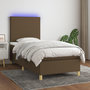 Voir la diapositive 1 : VIDAXL Sommier a lattes de lit et matelas et LED Marron fonce 80x200cm