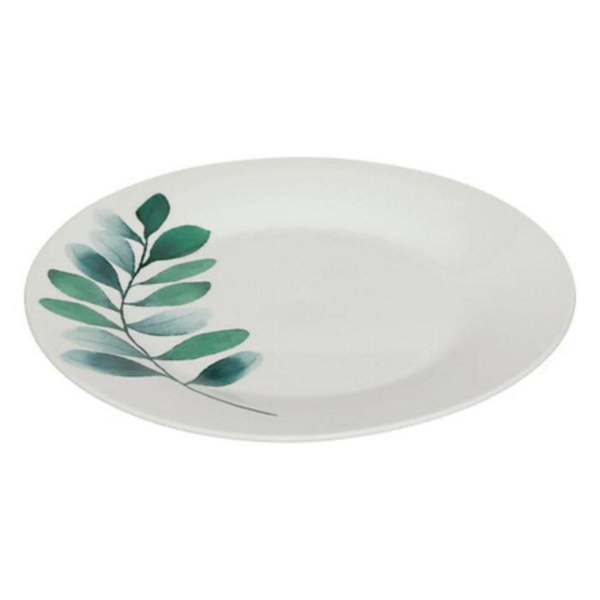 SECRET DE GOURMET Service de Table 18 Pièces  Végétal  26cm Blanc