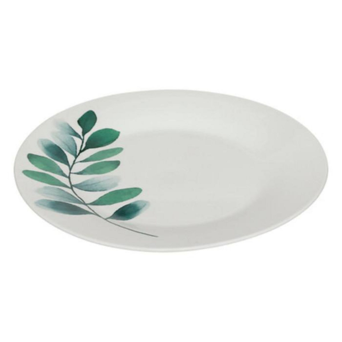 SECRET DE GOURMET Service de Table 18 Pièces  Végétal  26cm Blanc