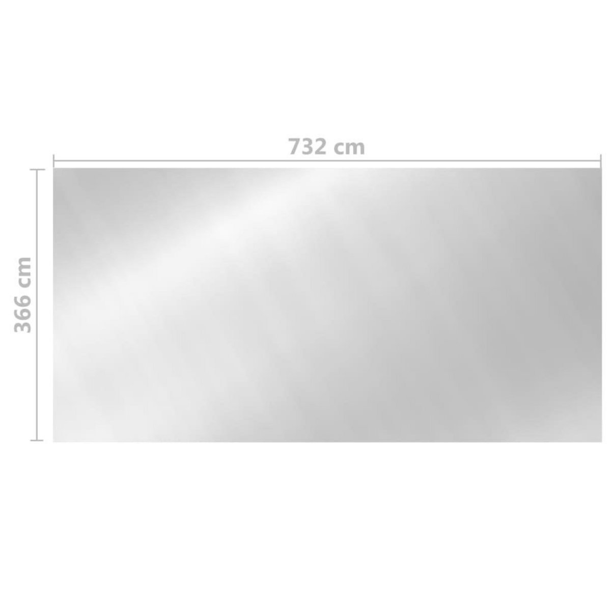 VIDAXL Couverture de piscine Argente 732x366 cm PE