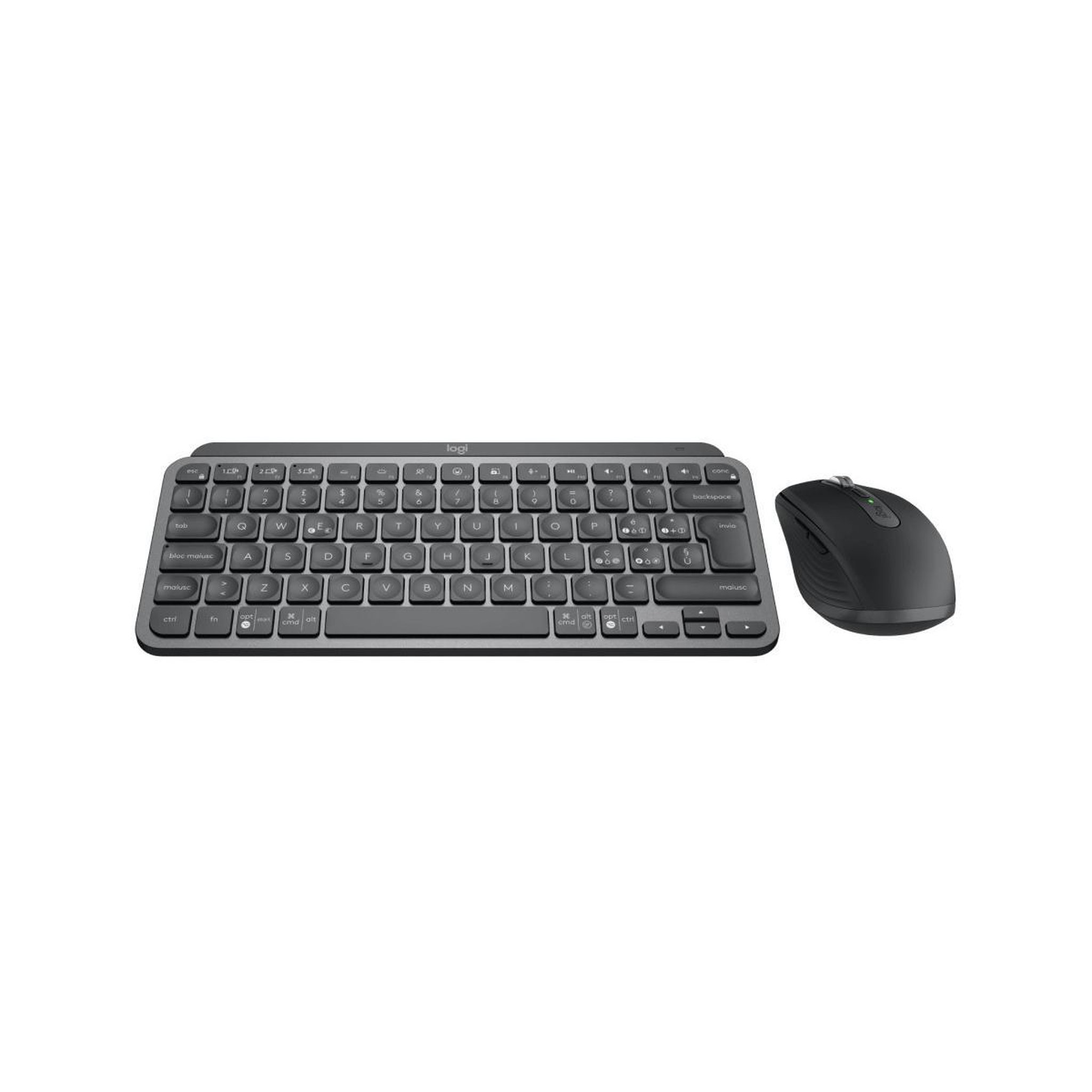 Voir la diapositive 3 : Logitech Logitech mx keys mini combo for business clavier souris incluse rf sans fil + bluetooth qwerty italien graphite