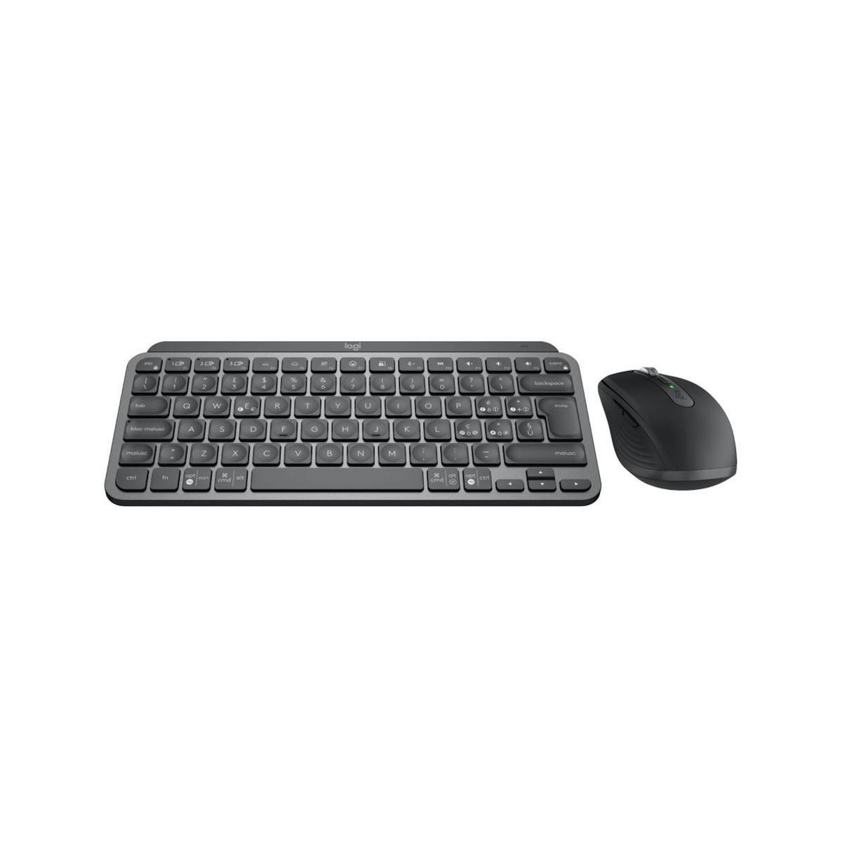 Logitech Logitech MX Keys Mini Combo for Business clavier Souris incluse RF sans fil + Bluetooth QWERTY Italien Graphite