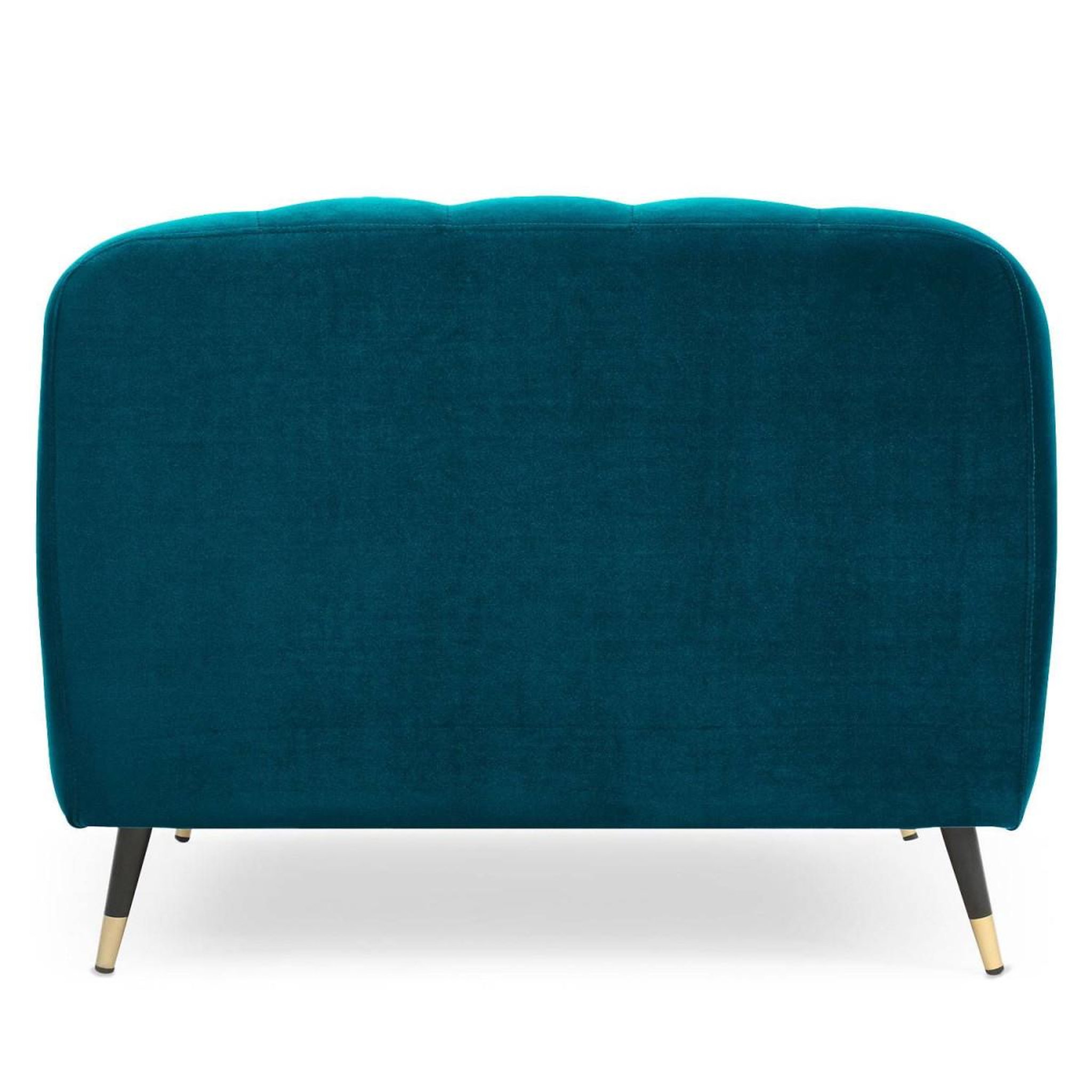 Voir la diapositive 3 : Paris Prix Fauteuil Capitonné en Velours  Glamour  93cm Bleu