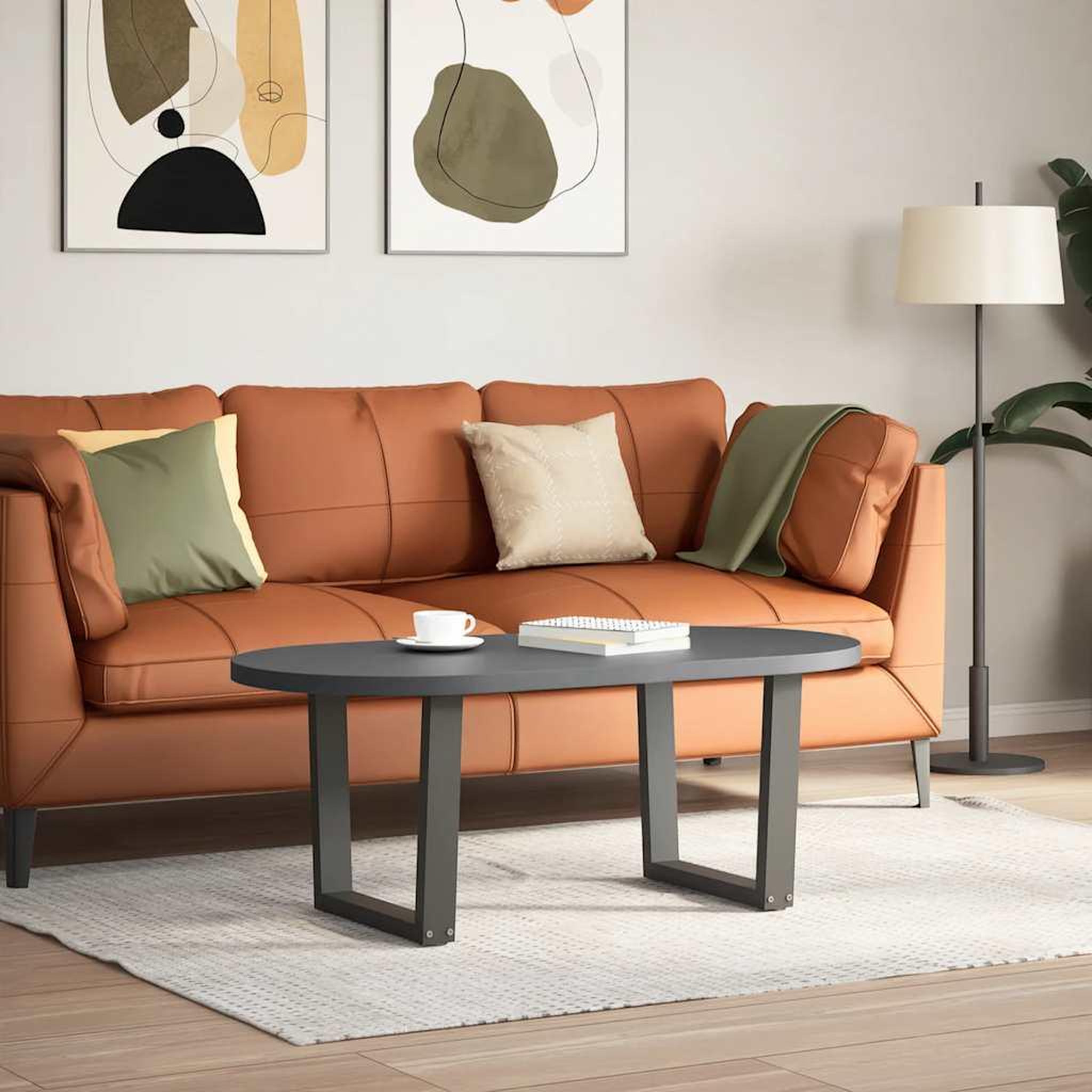 Voir la diapositive 2 : VIDAXL Pieds de table a manger en forme de V 2 pcs anthracite acier