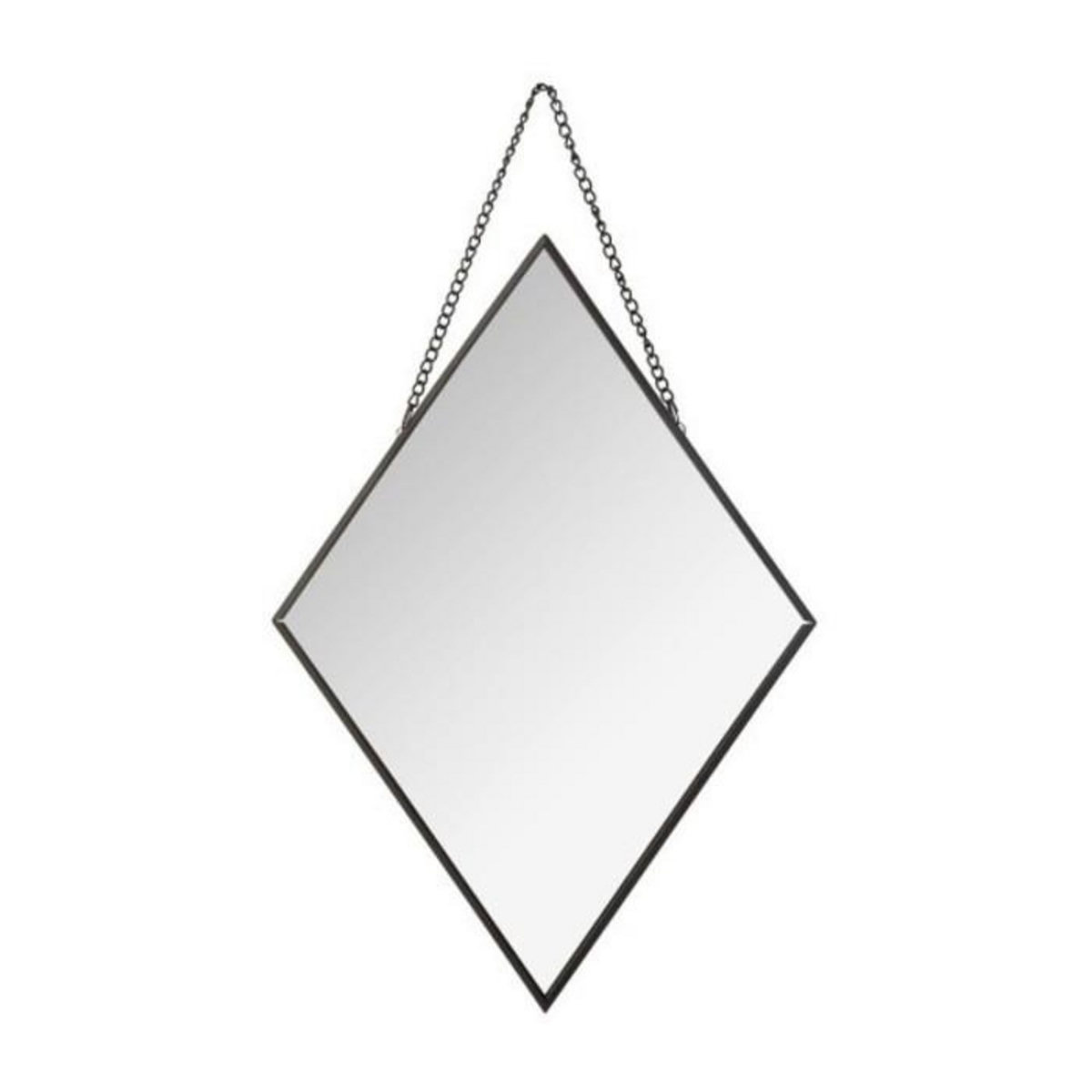 ATMOSPHERA Lot de 3 Miroirs à Chaînes  Losange  38cm Noir