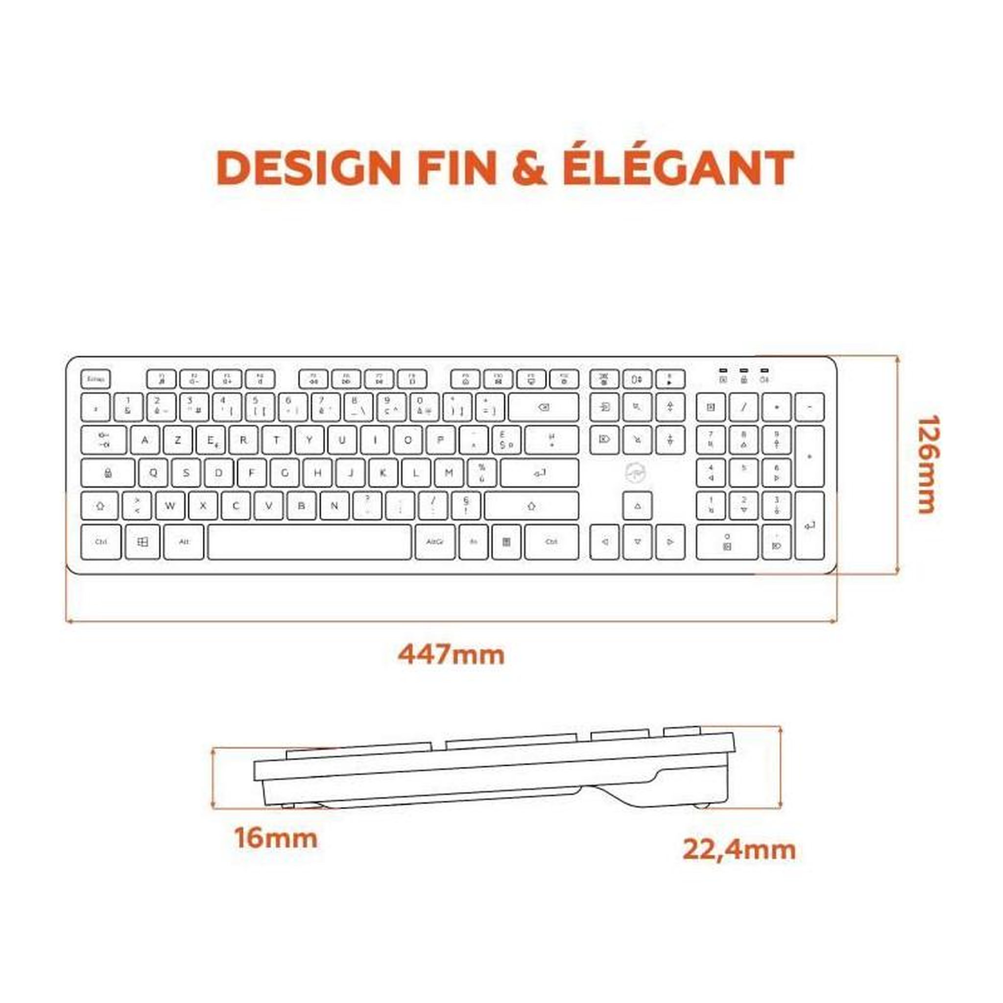 Voir la diapositive 3 : Mobility Lab Clavier sans fil - MOBILITY LAB - Premium - AZERTY - Noir
