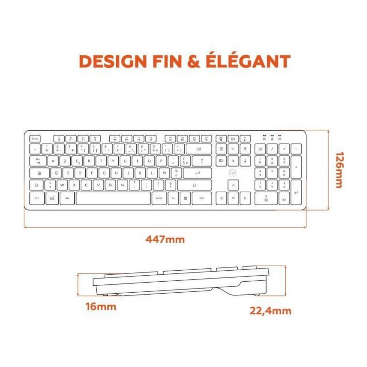 Mobility Lab Clavier sans fil - MOBILITY LAB - Premium - AZERTY - Noir