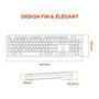 Voir la diapositive 3 : Mobility Lab Clavier sans fil - MOBILITY LAB - Premium - AZERTY - Noir