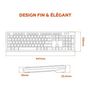 Voir la diapositive 3 : Mobility Lab Clavier sans fil - MOBILITY LAB - Premium - AZERTY - Noir