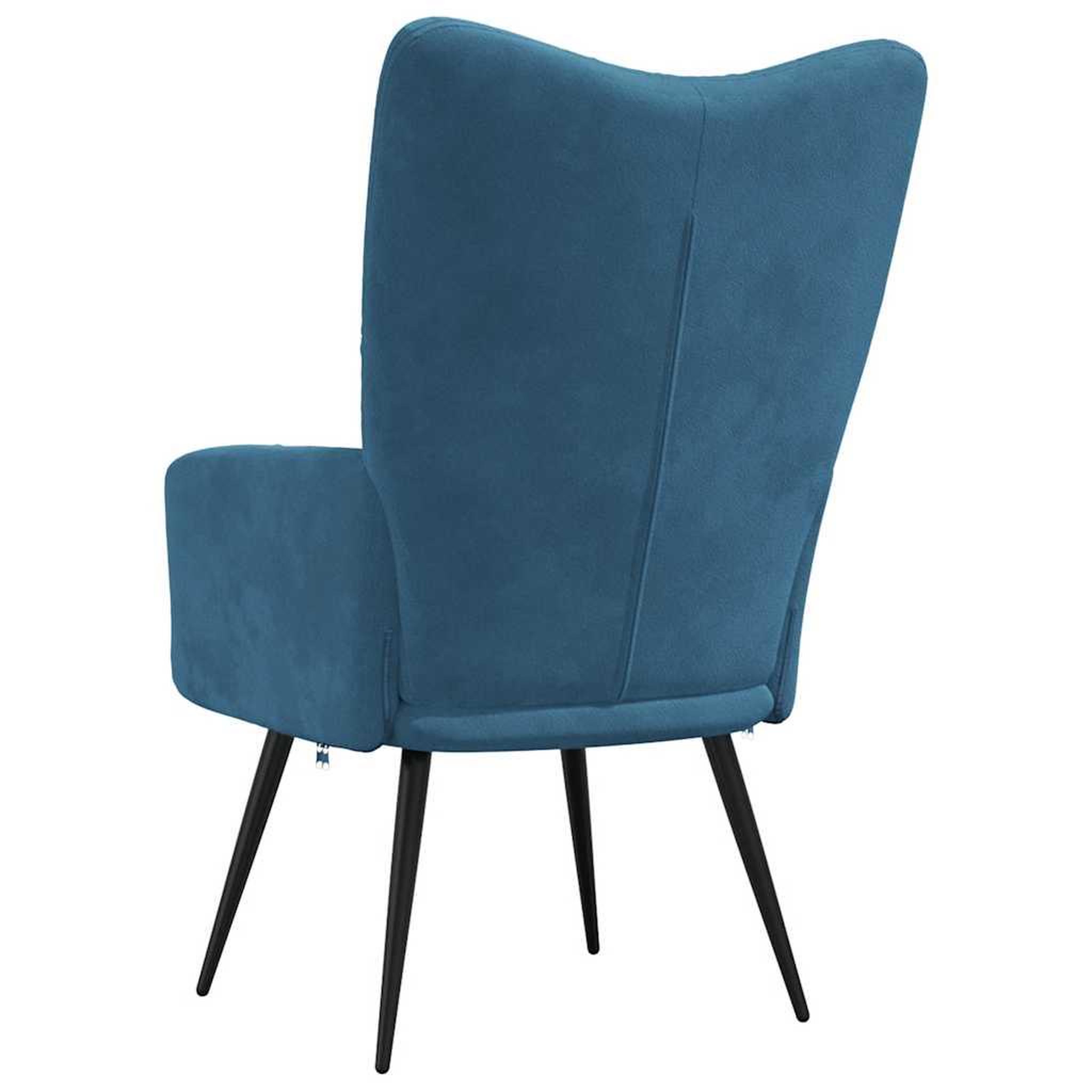Voir la diapositive 5 : VIDAXL Chaise de relaxation Bleu Velours