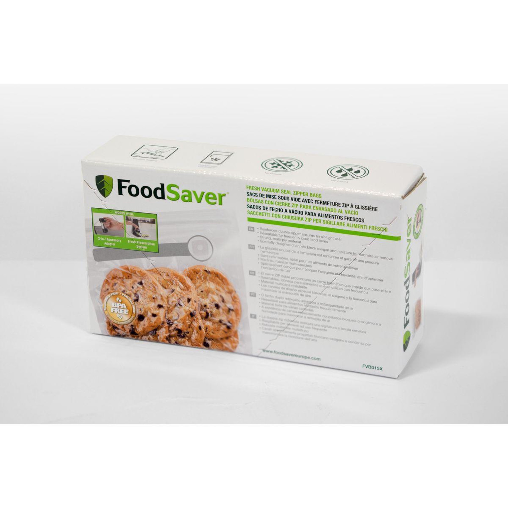 Voir la diapositive 1 : FOODSAVER Sac de conservation FVB015X-01 sacs avec fermeture zip