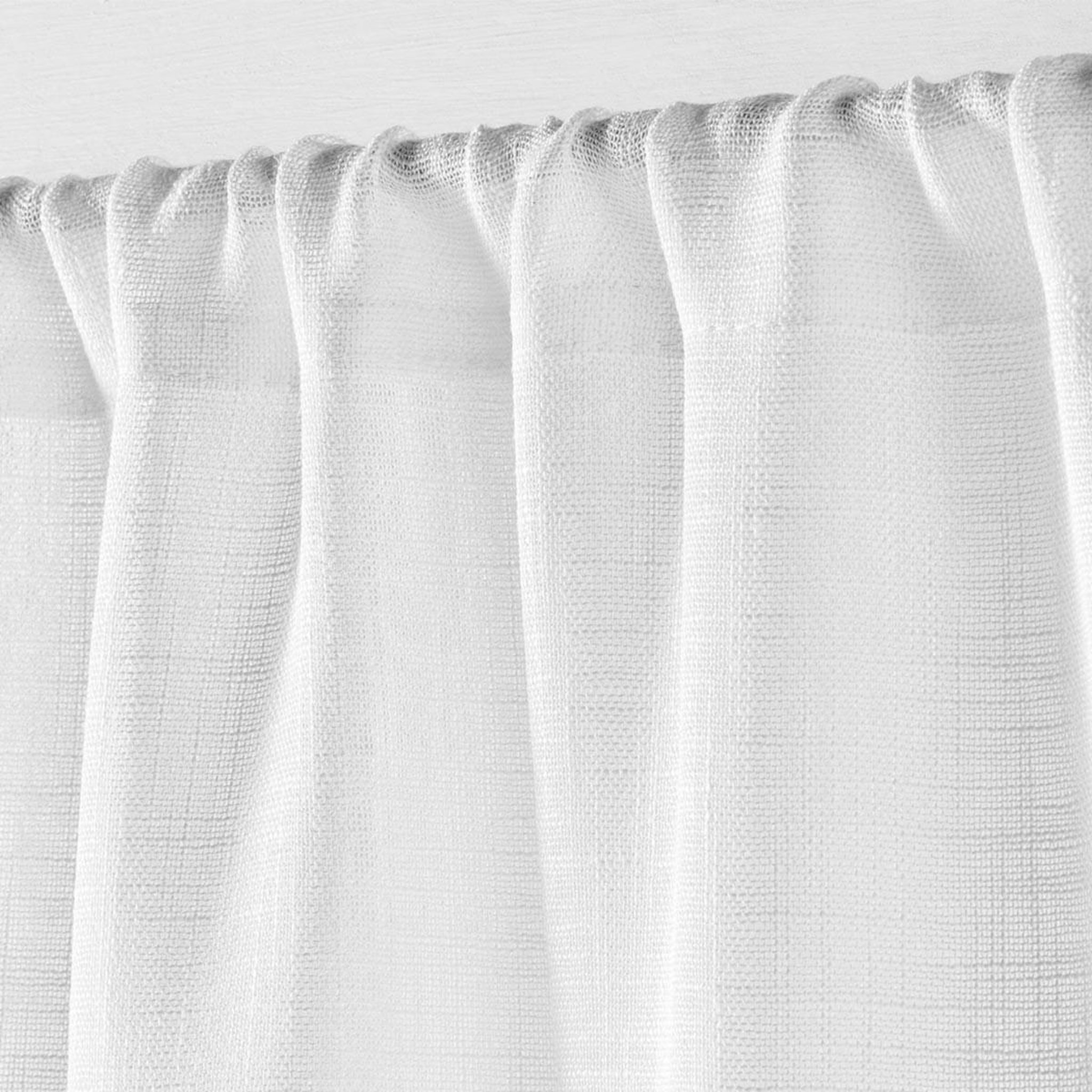 Voir la diapositive 2 : Douceur d'Intérieur Paire de voilages passe-tringle  haltona  70x240cm blanc