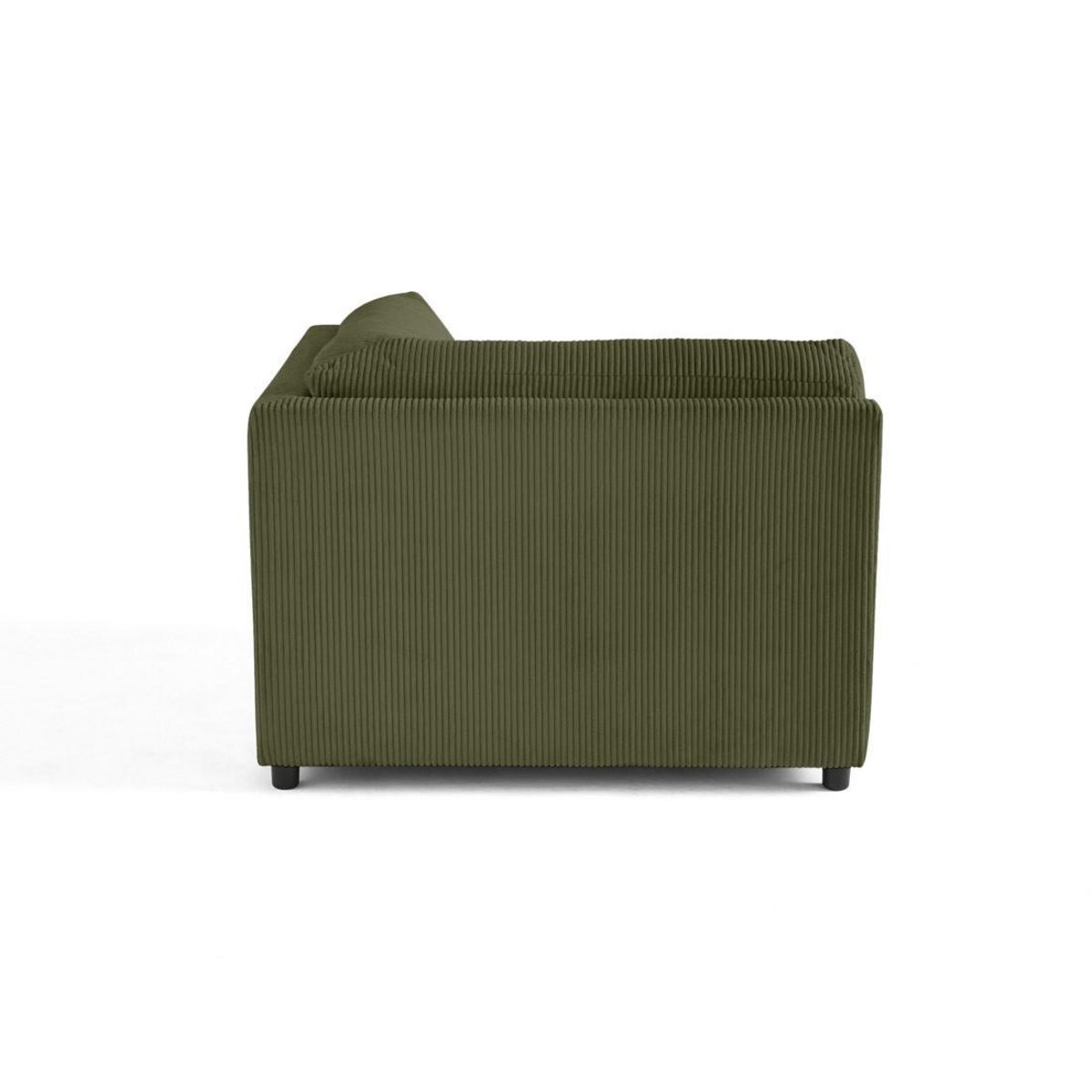 LISA DESIGN Garance - module d'assise d'angle réversible - en velours côtelé