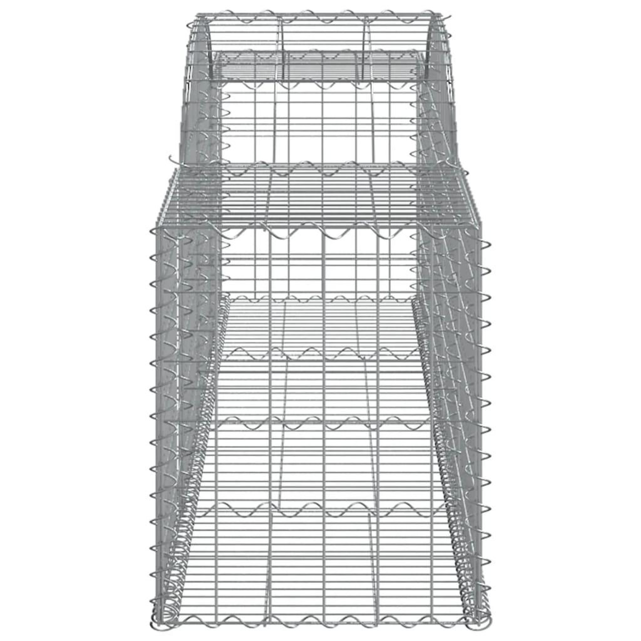 Voir la diapositive 4 : VIDAXL Panier de gabions arque 300x50x60/80 cm Fer galvanise