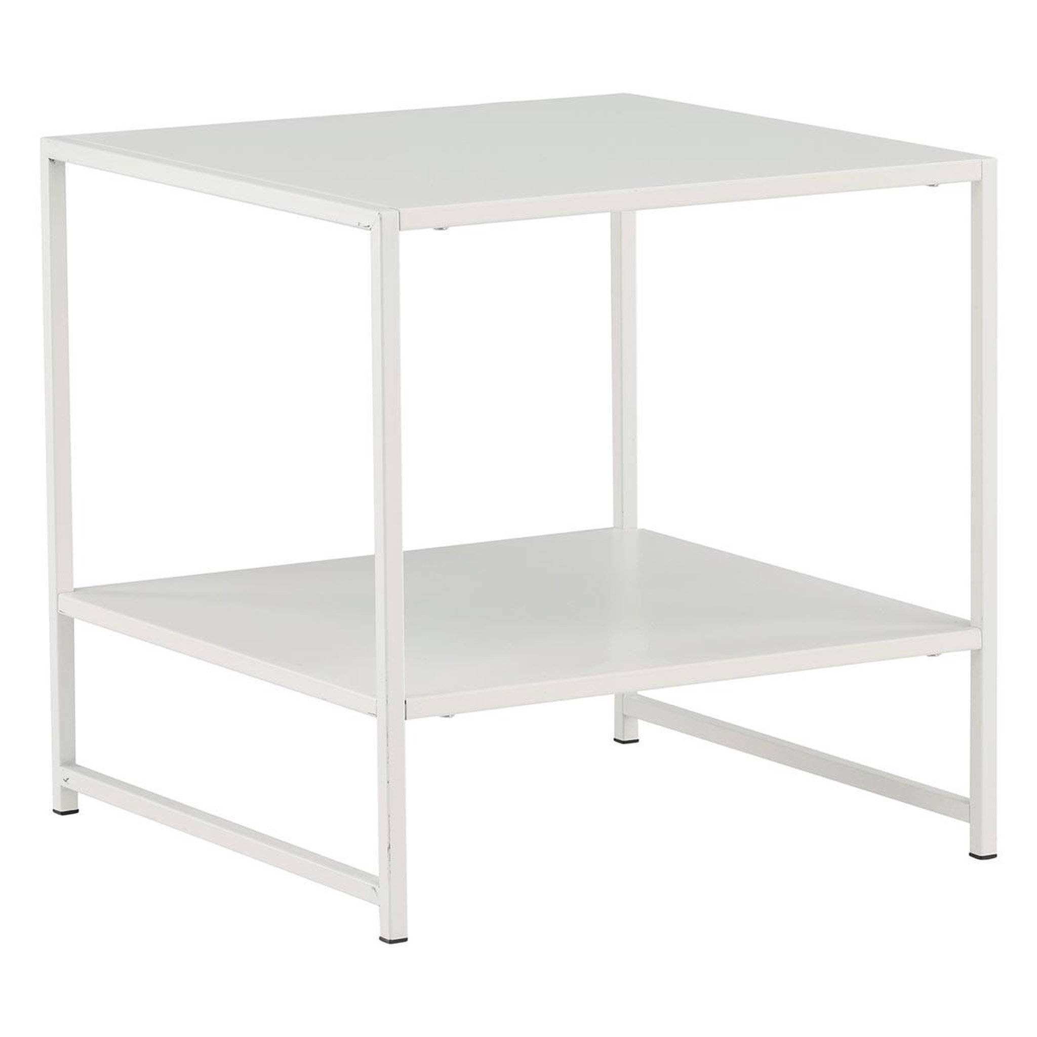Paris Prix Table d'appoint avec étagère  staal  50cm blanc