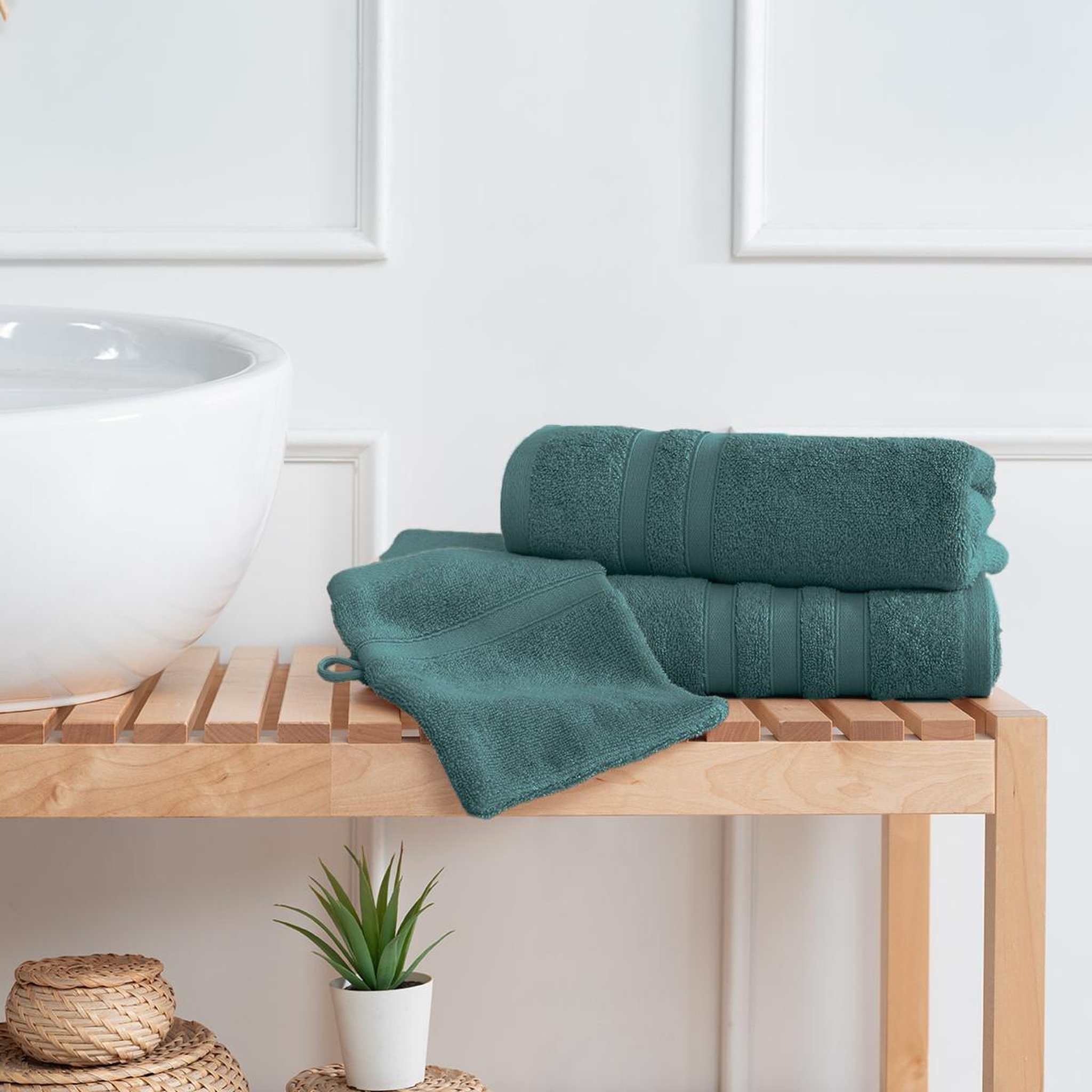 Voir la diapositive 6 : Sensei Maison Ensemble de bain 3 pièces 600 g/m² SENSILK