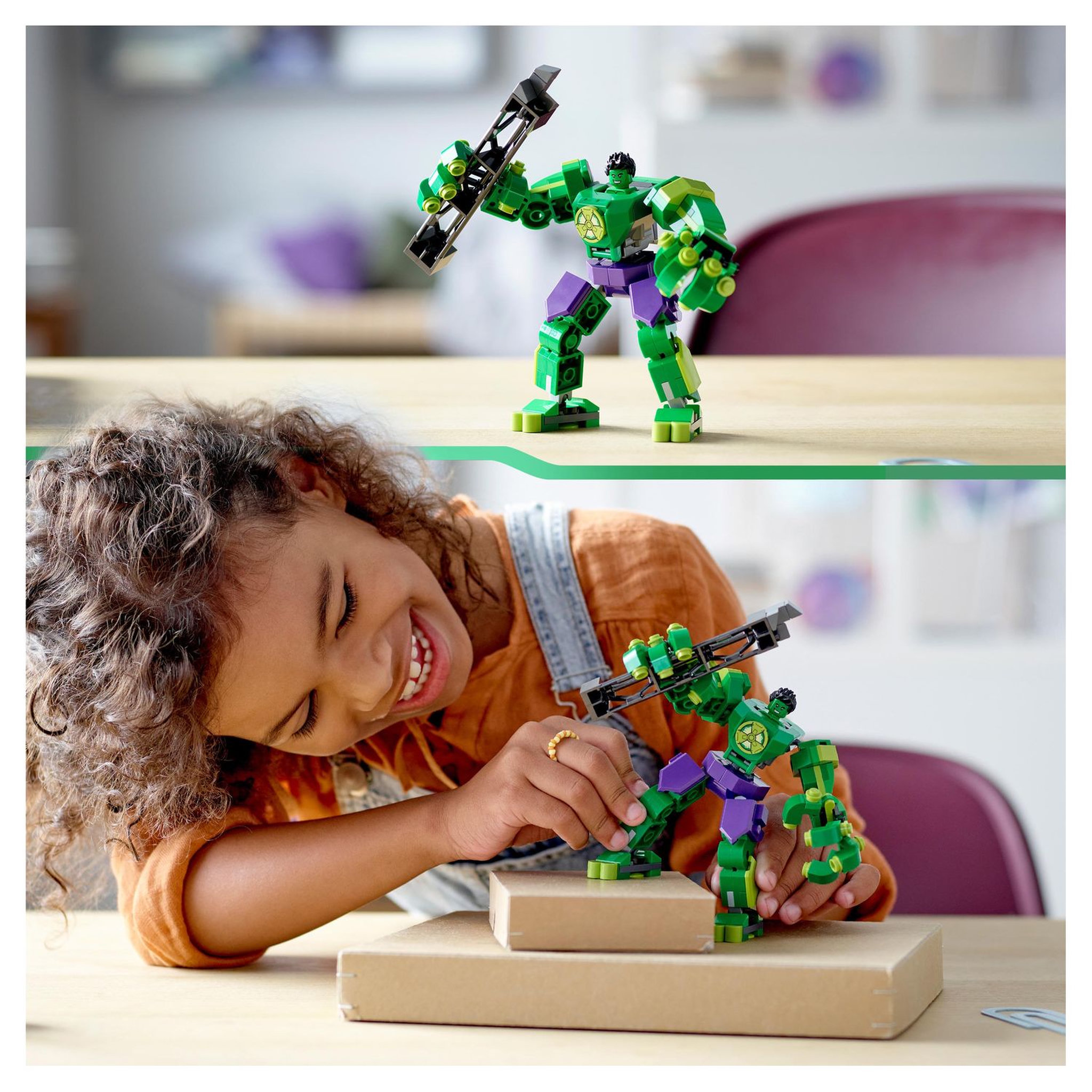 Voir la diapositive 7 : LEGO Marvel 76241 L&rsquo;Armure Robot de Hulk, Figurine Avengers, Jouet de Construction, Super-Héros à Collectionner,