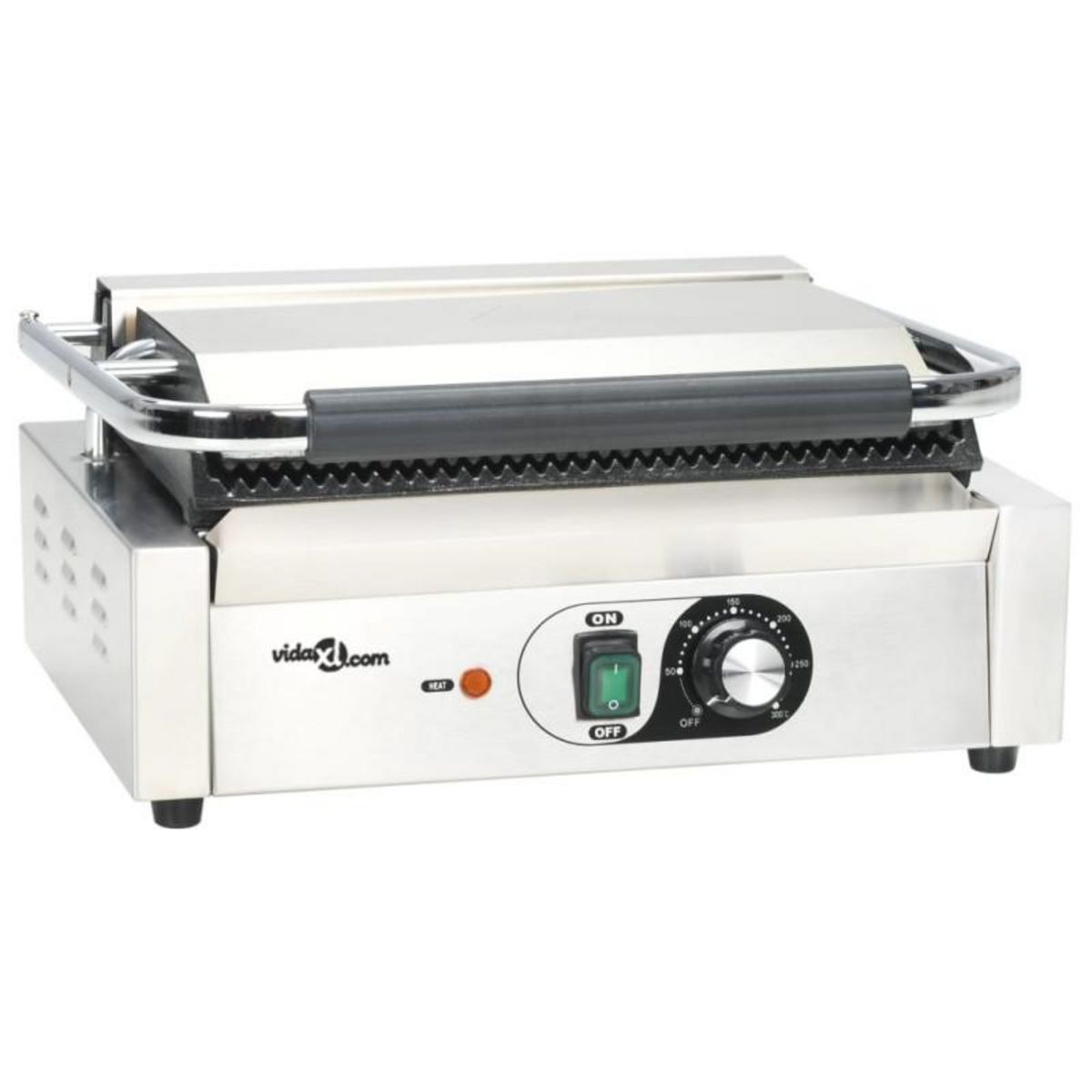 VIDAXL Grill rainuré pour panini 2200 W 43x30,5x20 cm