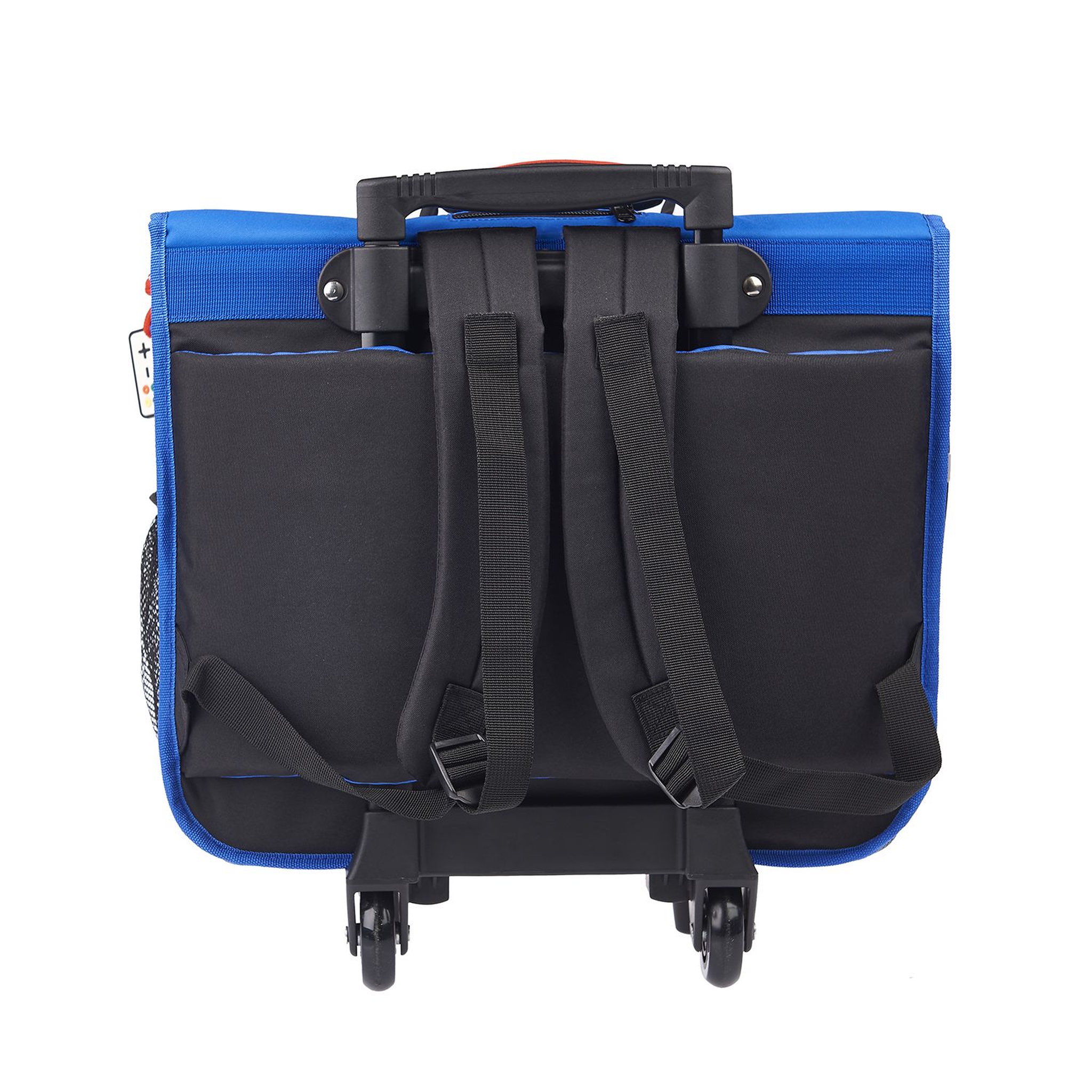 Voir la diapositive 4 : AUCHAN Cartable à roulettes 41 cm CM1/CM2 bleu rouge et noir avec breloque ACTIVE GAMER