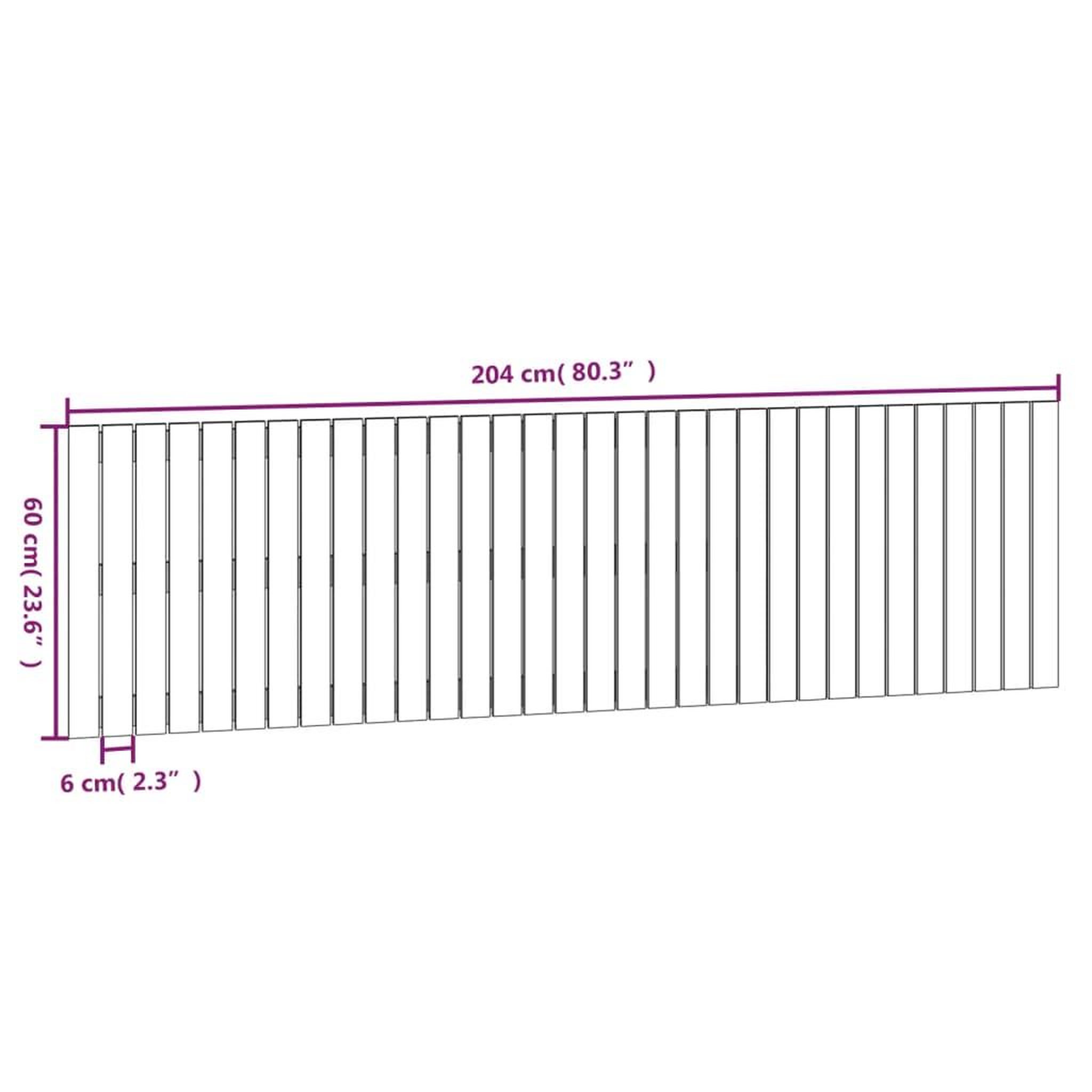 Voir la diapositive 6 : VIDAXL Tete de lit murale Blanc 204x3x60 cm Bois massif de pin