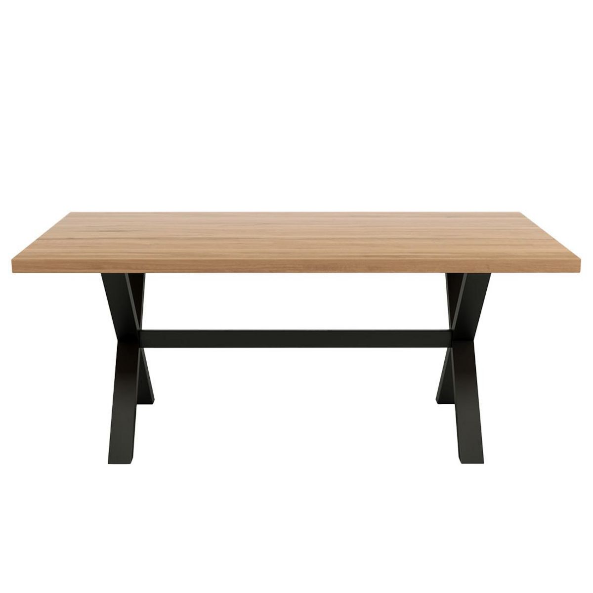 LISA DESIGN Woody - table à manger - chêne et hêtre massif - 180 cm