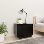 Voir la diapositive 3 : VIDAXL Table de chevet noir 100x35x40 cm bois d'ingenierie