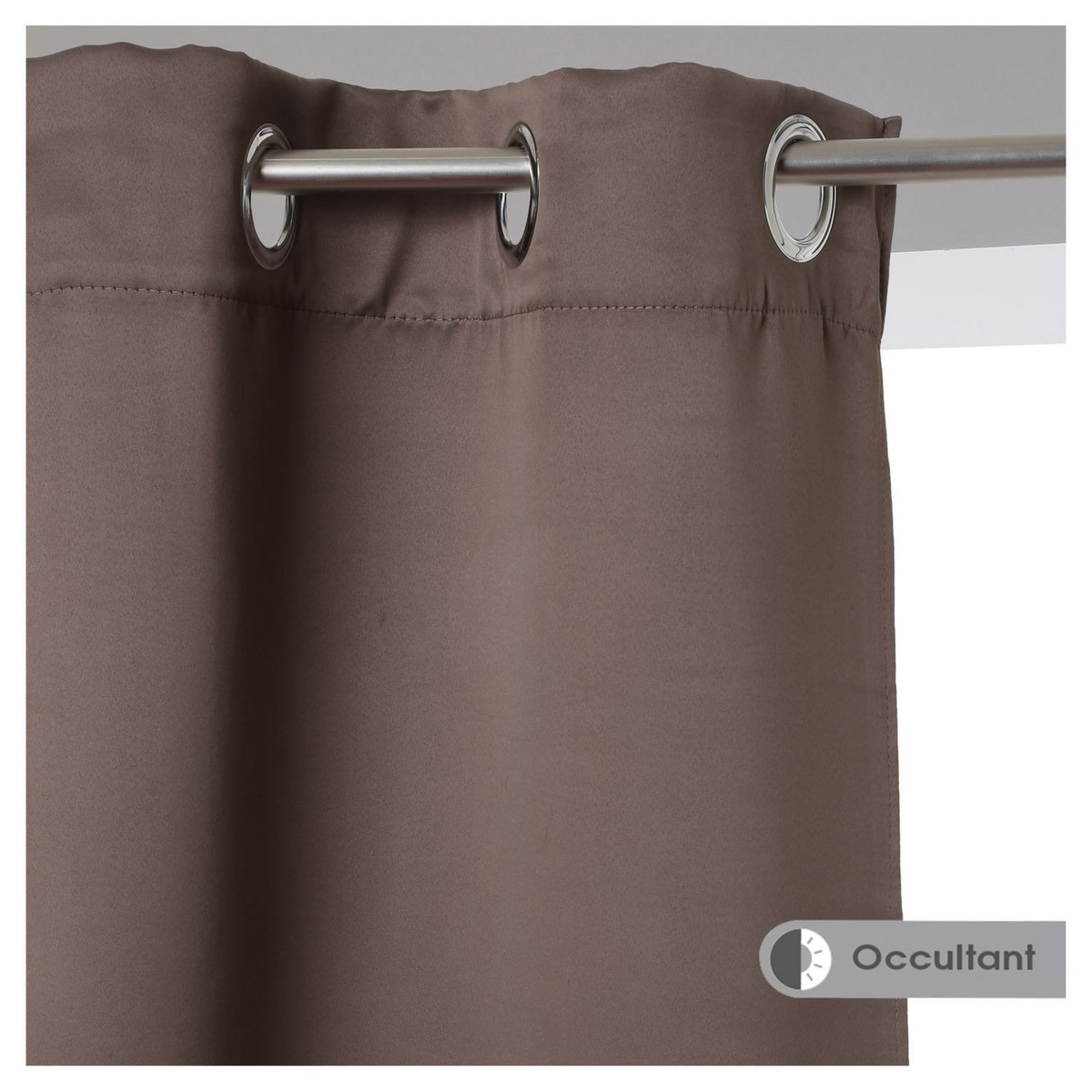 ATMOSPHERA Lot de 2 rideaux occultants unis à oeillets 