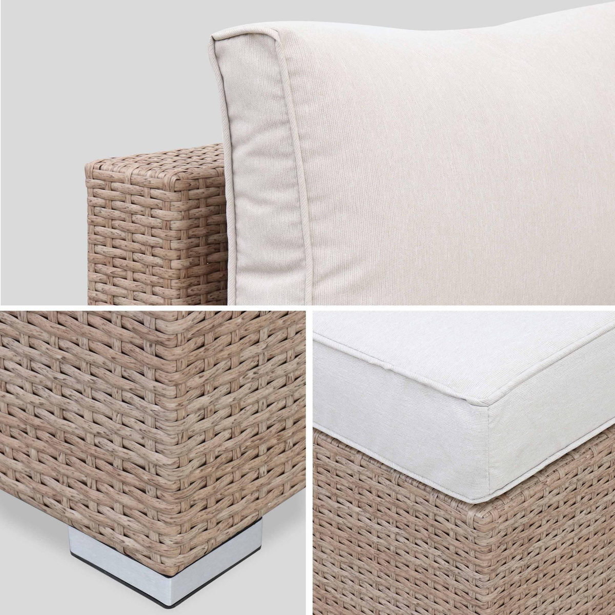 SWEEEK Salon de jardin Caligari en résine tressée 5 places