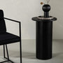 Voir la diapositive 3 : Paris Prix Table d'Appoint Design Nervuré  Bianca  65cm Noir
