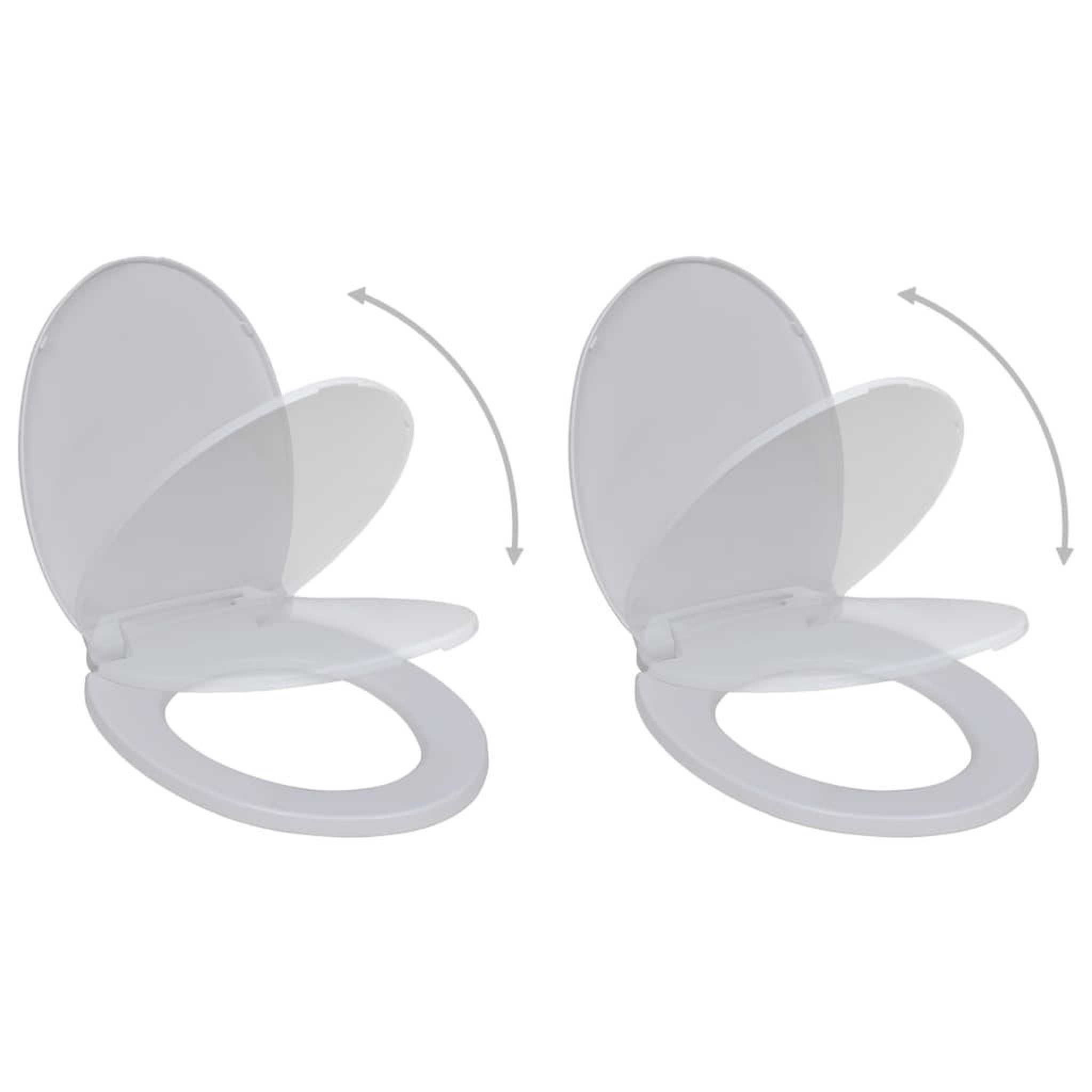 VIDAXL Abattant wc avec frein de chute 2 pcs plastique blanc